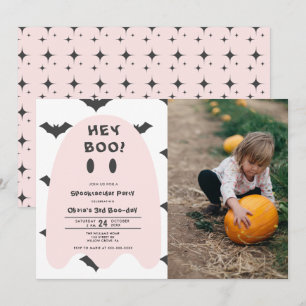 Invitación de cumpleaños de Fantasma Rosa Hallowee