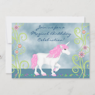 Invitación de cumpleaños de Fantasy Unicornio para