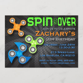 Invitación de cumpleaños de Fidget Spinner Boys