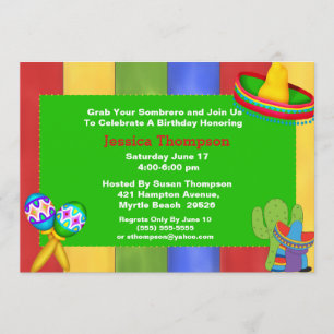 Invitación de cumpleaños de Fiesta