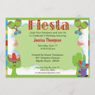 Invitación de cumpleaños de Fiesta