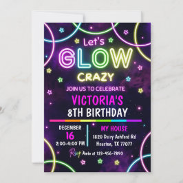 Invitación de cumpleaños de Fiesta brillante, Fies