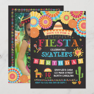 Invitación de cumpleaños de Fiesta con foto