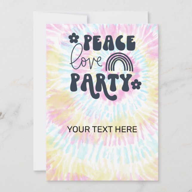 Invitación de cumpleaños de Fiesta de amor por la  (Anverso)