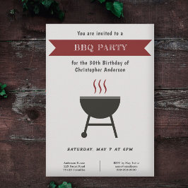 Invitación de cumpleaños de Fiesta de barbacoa