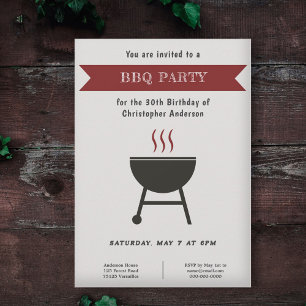 Invitación de cumpleaños de Fiesta de barbacoa