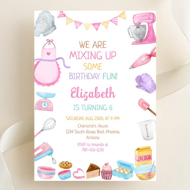 Invitación de cumpleaños de fiesta de cocina y rep (Subido por el creador)