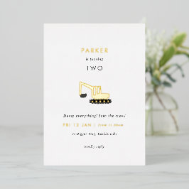 Invitación de cumpleaños de Fiesta de construcción
