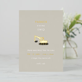 Invitación de cumpleaños de Fiesta de construcción