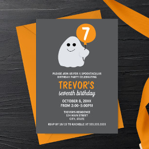 Invitación de cumpleaños de fiesta de fantasmas de