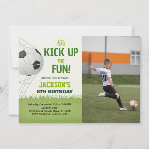 Invitación de cumpleaños de Fiesta de fútbol con f