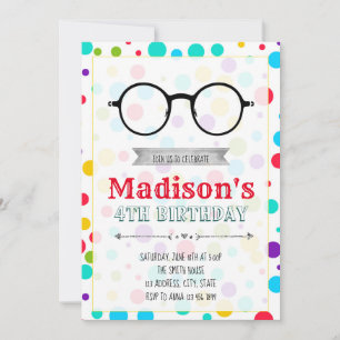 invitación de cumpleaños de fiesta de geek