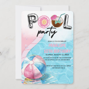 Invitación de cumpleaños de fiesta de grupo