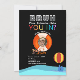 Invitación de cumpleaños de Fiesta de la piscina B