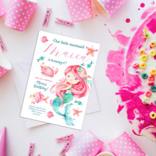Invitación de cumpleaños de Fiesta de Piscina de S