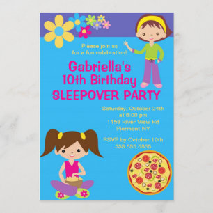 Invitación de cumpleaños de Fiesta de sueño