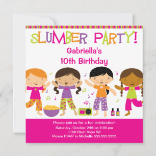 Invitación de cumpleaños de Fiesta de sueño