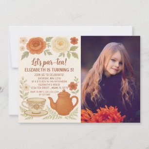 Invitación de cumpleaños de Fiesta de té de cuento
