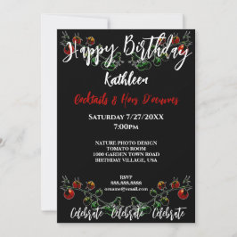 INVITACIÓN DE CUMPLEAÑOS DE FIESTA DEL JARDÍN DE F
