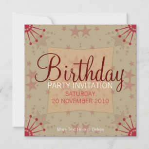 Invitación de cumpleaños de Fiesta FunStars