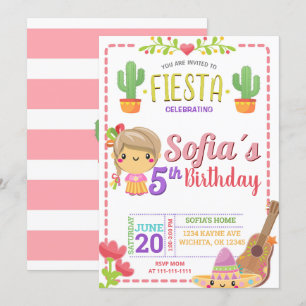 INVITACIÓN DE CUMPLEAÑOS DE FIESTA MEXICANA