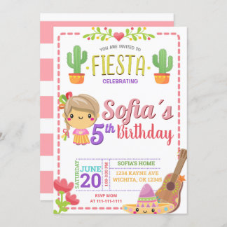 INVITACIÓN DE CUMPLEAÑOS DE FIESTA MEXICANA