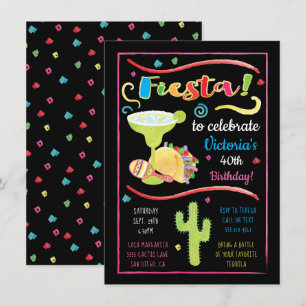 Invitación de cumpleaños de Fiesta mexicana de col