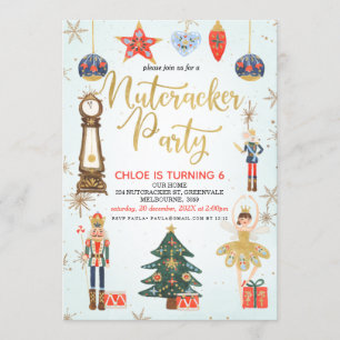 Invitación de cumpleaños de Fiesta Nutcracker