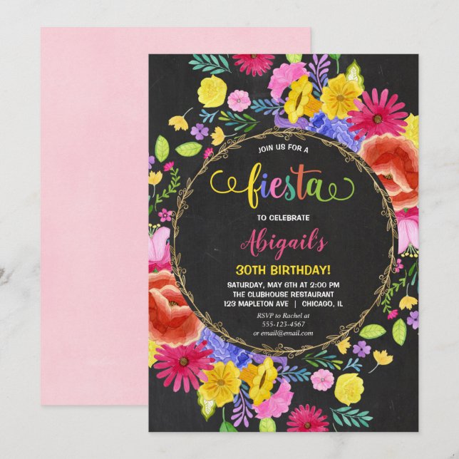 Invitación de cumpleaños de Fiesta para adultos (Anverso / Reverso)