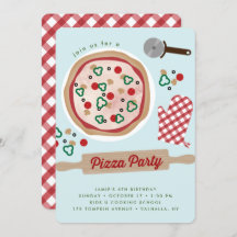 Invitación de cumpleaños de Fiesta Pizza