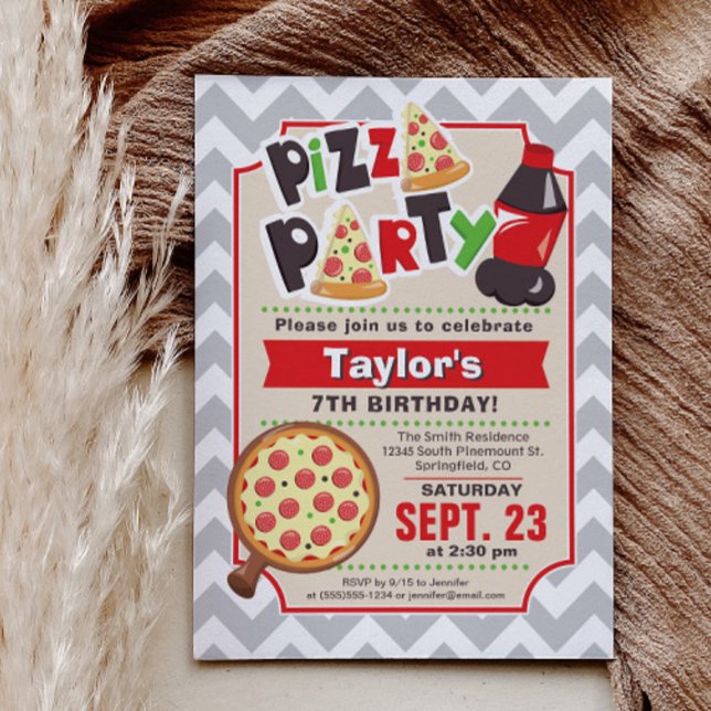 Invitación de cumpleaños de Fiesta Pizza (Subido por el creador)