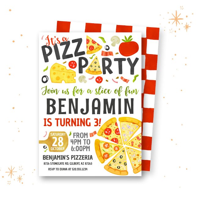 Invitación de cumpleaños de Fiesta Pizza (Subido por el creador)
