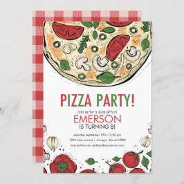 Invitación de cumpleaños de Fiesta Pizza