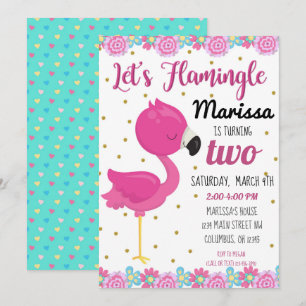 Invitación de cumpleaños de flamenco, Flamingle