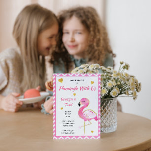 Invitación de cumpleaños de Flamingo