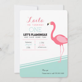 Invitación de cumpleaños de Flamingo