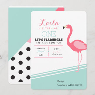 Invitación de cumpleaños de Flamingo