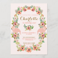 Invitación de cumpleaños de FLAMINGO PINEAPPLE