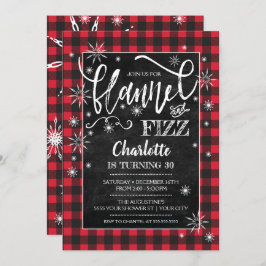 Invitación de cumpleaños de Flannel & Fizz