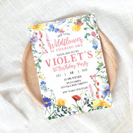 Invitación de cumpleaños de Flor silvestre