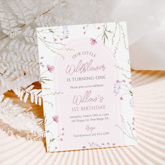 Invitación de cumpleaños de Flor silvestre (Subido por el creador)