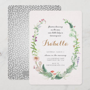 Invitación de cumpleaños de Flor silvestre