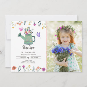 Invitación de cumpleaños de Flor silvestre Chica G
