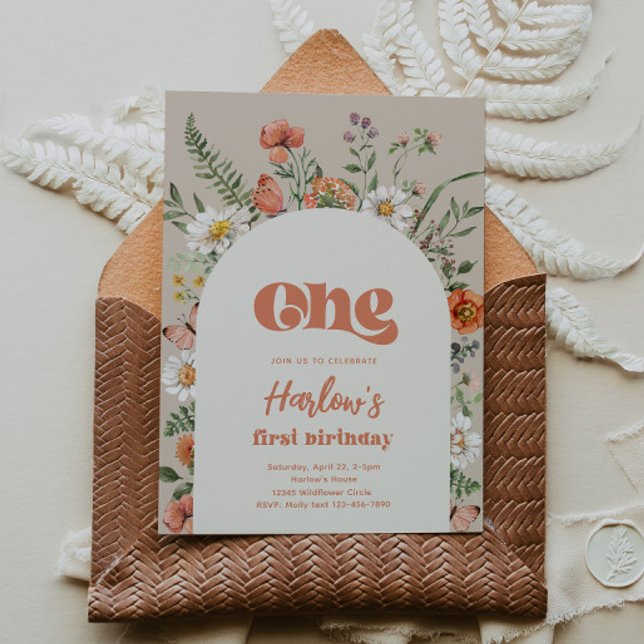 Invitación de cumpleaños de Flor silvestre | Flor  (Subido por el creador)