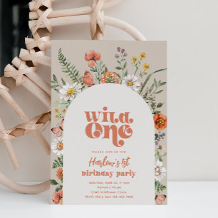 Invitación de cumpleaños de Flor silvestre Flor
