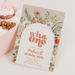 Invitación de cumpleaños de Flor silvestre | Flor<br><div class="desc">Invitación de primer cumpleaños de Flor silvestre. ¡Listo para ser personalizado por usted!</div>