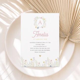 Invitación de cumpleaños de Flor Silvestre Floral 