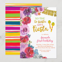Invitación de cumpleaños de Floral Fiesta