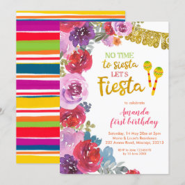Invitación de cumpleaños de Floral Fiesta
