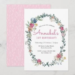 Invitación de cumpleaños de Flower Meadow